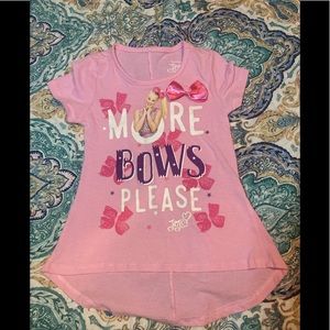 Jojo siwa girls pink high low tee size xs 4/5